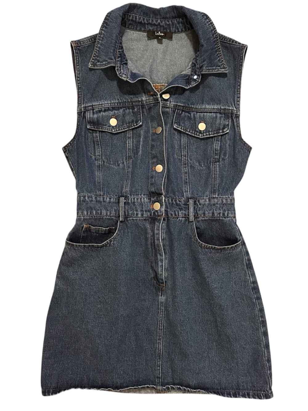 Lulu's Dark Wash Denim Mini Dress